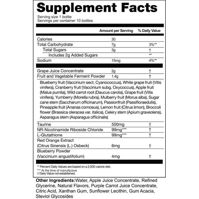 NAD+ nutrition facts